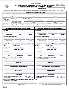 DS-2029: Application for Consular Report of Birth Abroad for a . Citizen  . Passport Help Guide